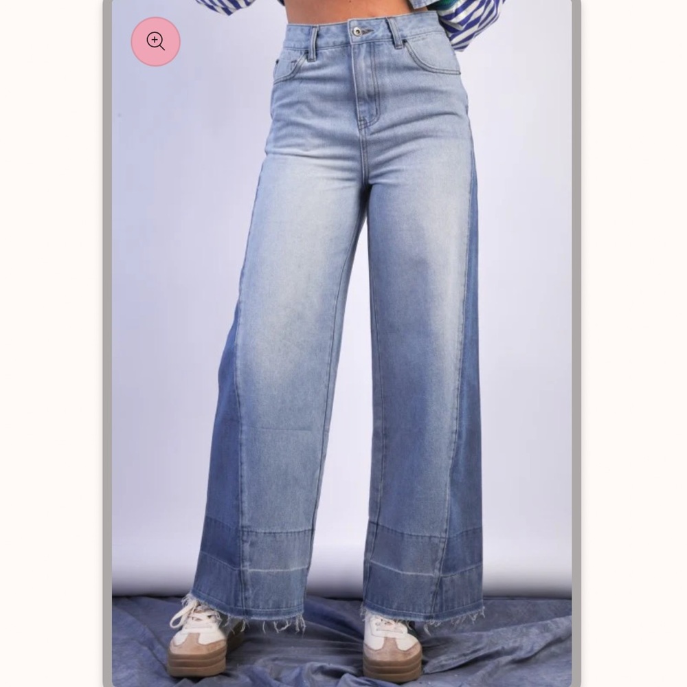 Very J Color Play Wide Leg Denim